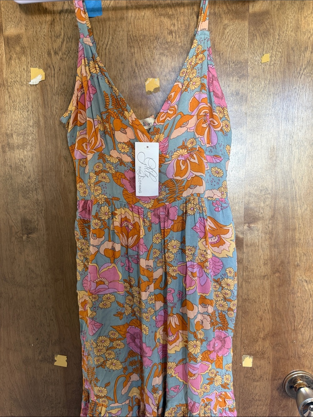 Milly Floral Jumpsuit — Blue, Pink & Orange